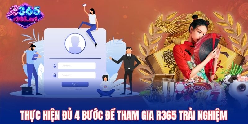 Đăng Nhập R365 Nhanh Gọn Trong 1 Phút Cho Người Mới 2 Thực hiện đủ 4 bước để tham gia R365 trải nghiệm